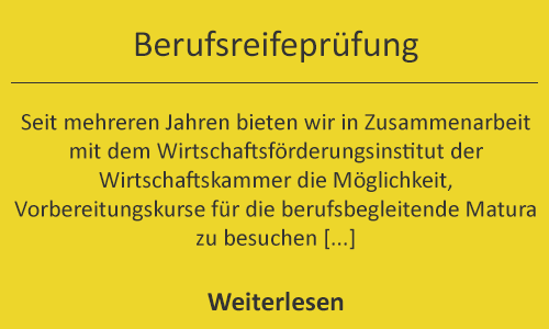 Link zu Ausbildungszweig "Berufsreifeprüfung"